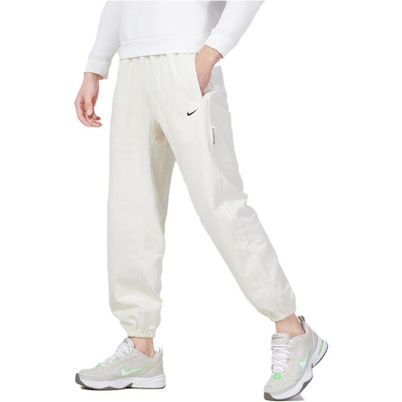Nike Solid Color Casual Joggers Men Bottoms Beige CK6366-027