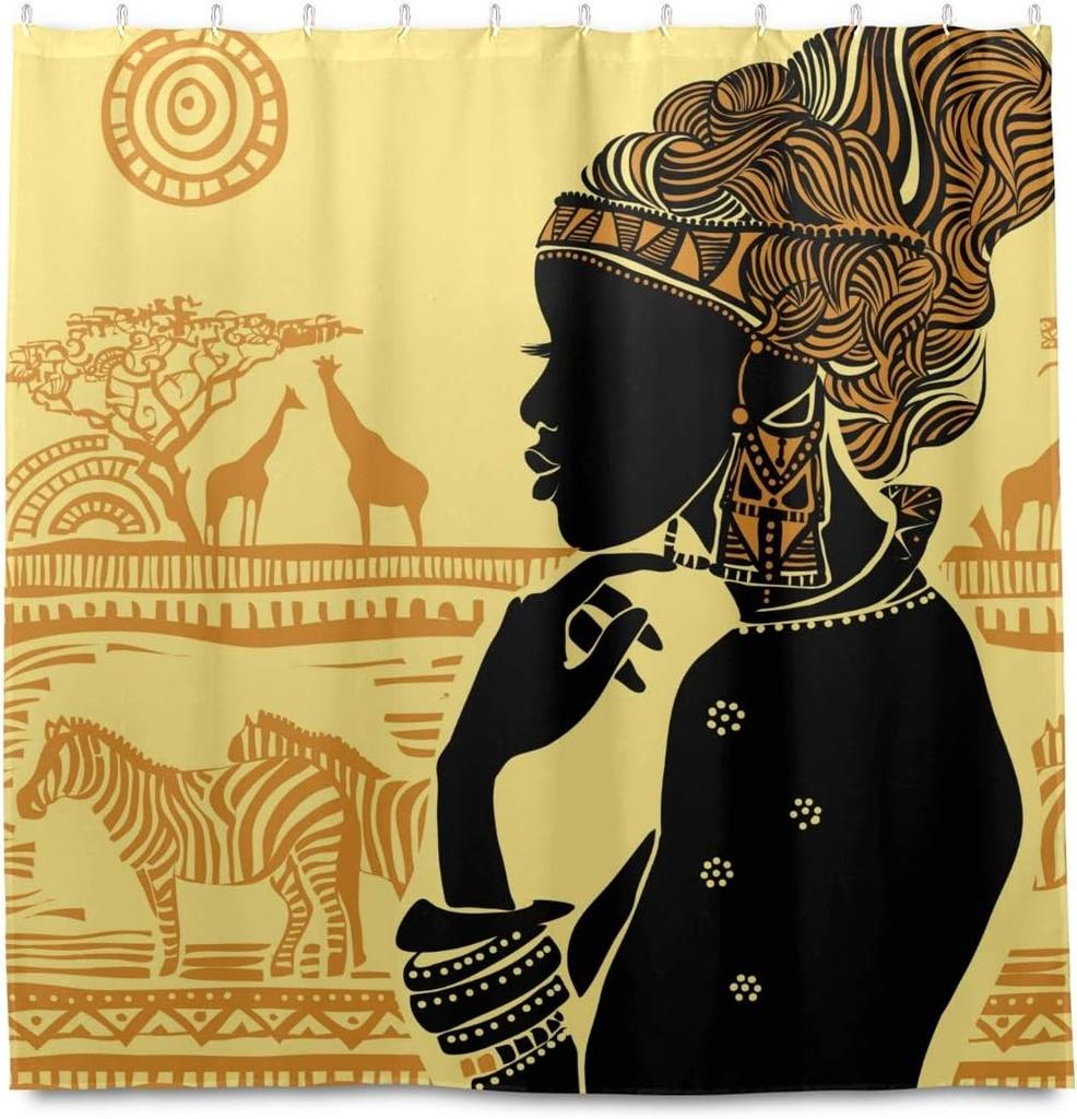 Funny raccoon shower curtain, animal themed pattern printed durable waterproof shower curtain bathroom decoration, 12 hooks