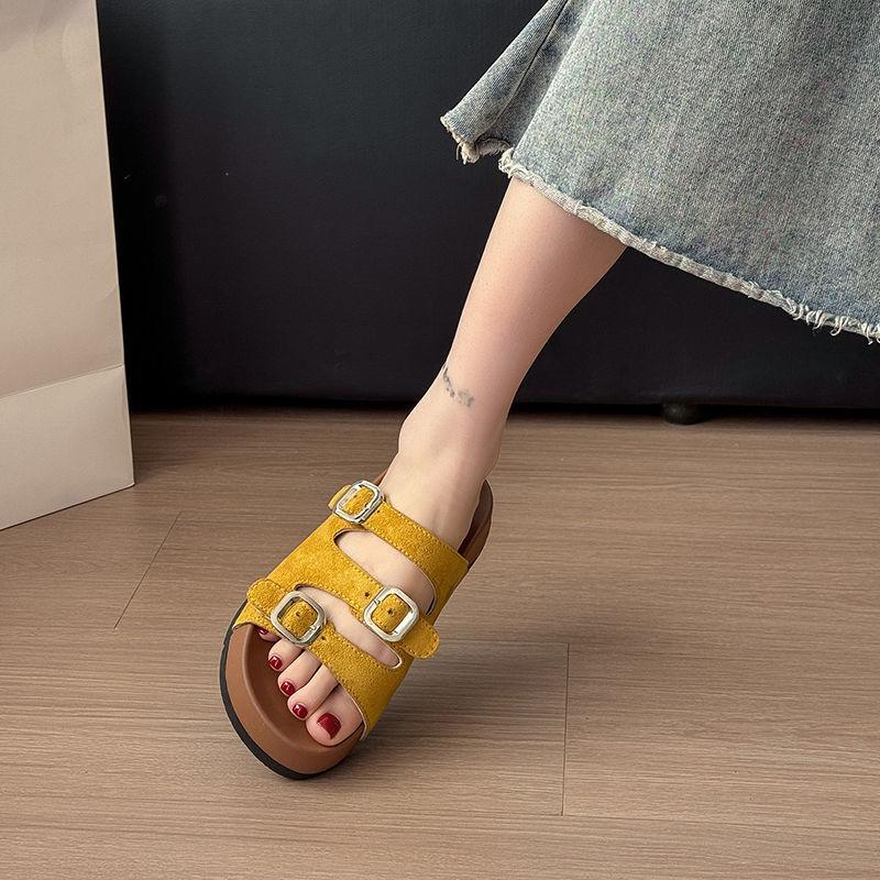 Internet Celebrity Explosion Non-slip Thick Bottom Women Wear Cool Slippers 2025 Summer New Light Casual Versatile Height-increasing Slippers