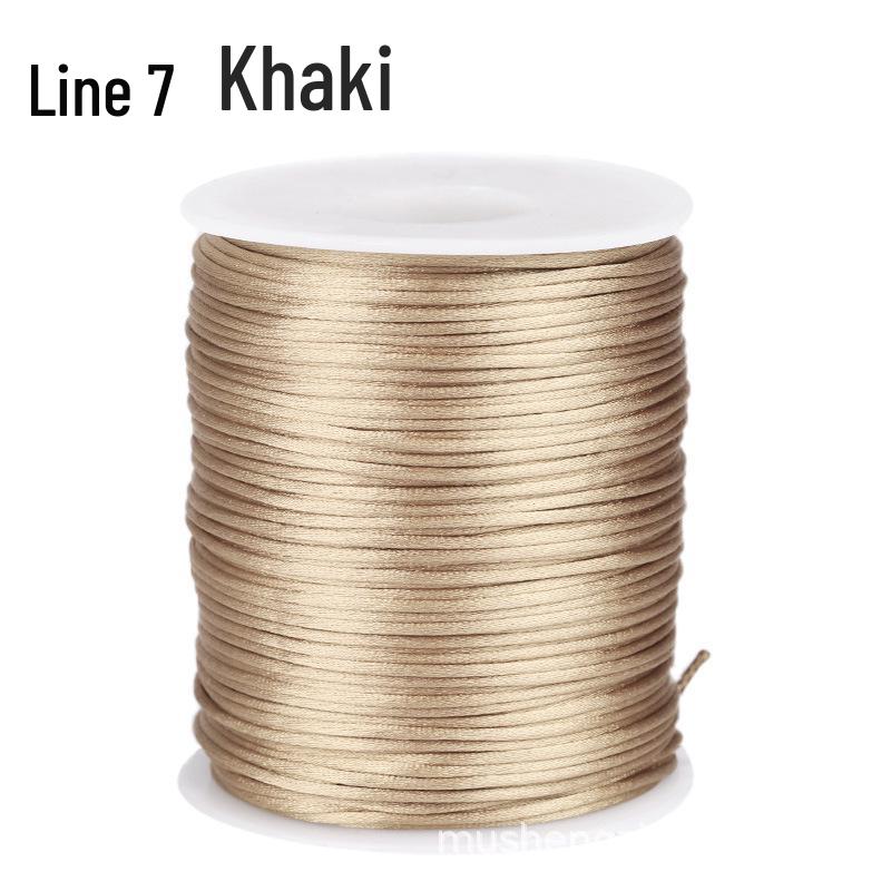 100 Yards Size 7 Colorful Jade Thread for Chinese Knotting & DIY Bracelets, Red Rope 1.5mm