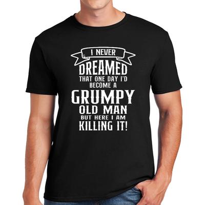 Grumpy Old Man Killing It Funny Tshirt Mens Retirement Retired Birthday Gift