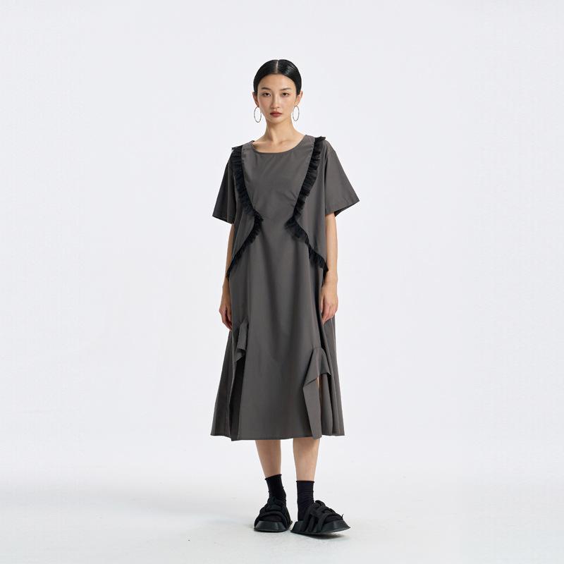 2026 new large size women's clothing Yamamoto style loose dress Korean version of foreign style niche high-end design looks thin