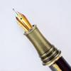 3Pcs Premium Copper Pen Holder Single Metal Pen Stand Well-Polished Safe Ergonomic Desk Accessory for Fountain Quill Writing