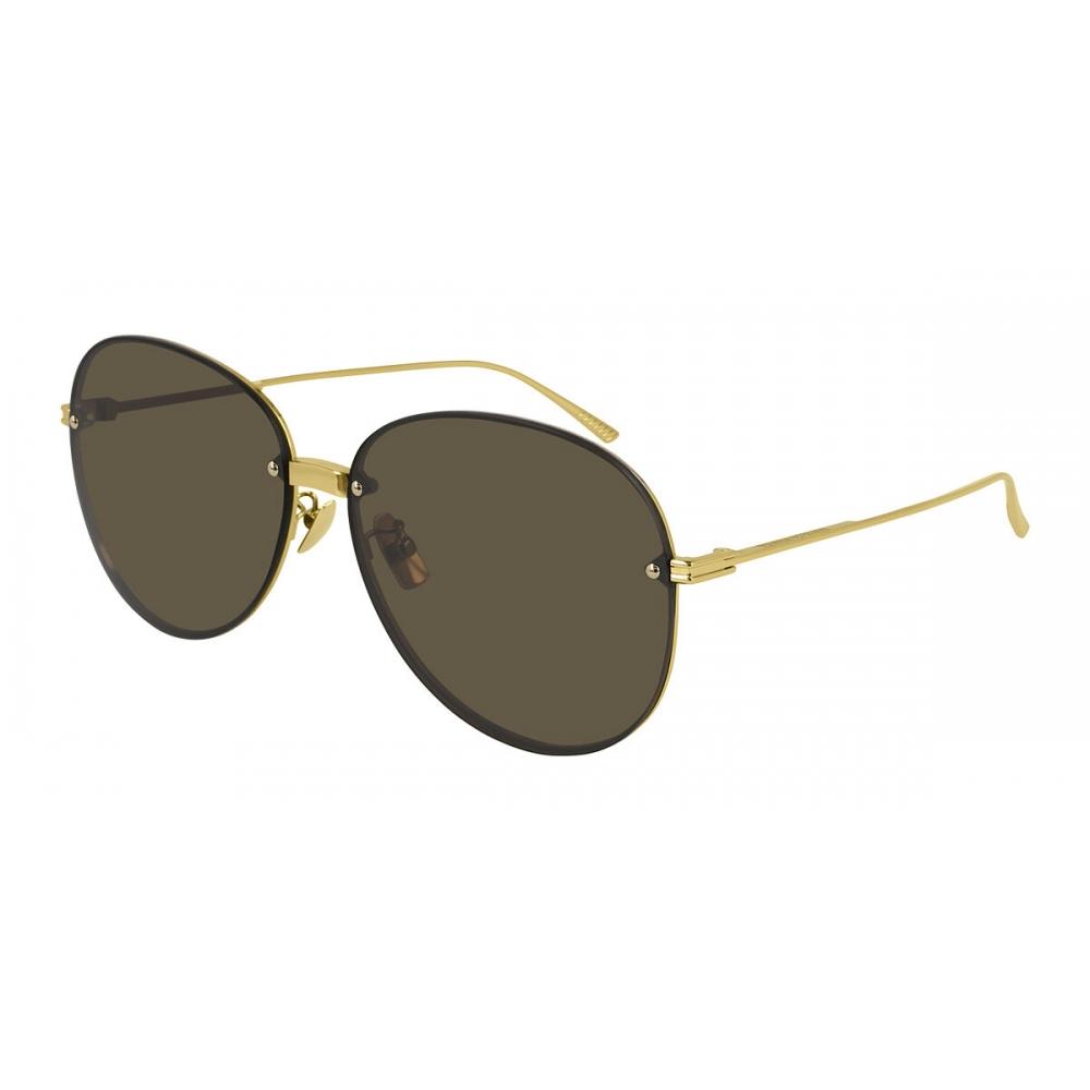 

Bottega Veneta Bv1084sa Asian Fit 002 Unisex Sunglasses Gold/63