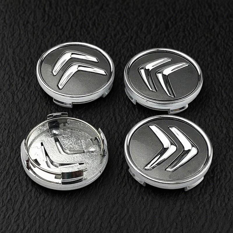 Citroën Logo Wheel Center Cap ABS+Metal Alloy Hub Cover for C3 C4 C5 C1 Berling Xsara Picasso Replacement Wheel Rim Emblem Set