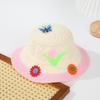Spring and Summer Macaron Baby Sun Hat Girls Children's Fun Butterfly Flower Cute Sun Hat Children's Gift