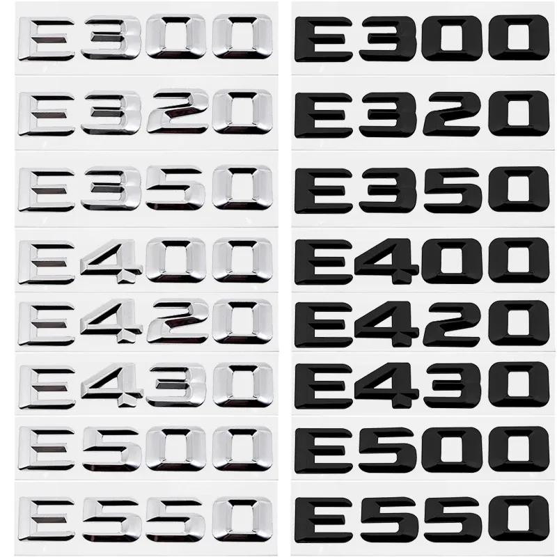Car Sticker For Mercedes E Class Car Rear Trunk Number Letter Sticker Tail Box Emblem Badge E300 E320 E350 E400 E420 E430 E500