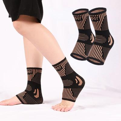 1 Piece Copper Ankle Brace Injected Compression Sleeve Supports The Bottom of The Foot