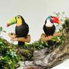 2 Pieces Parrot Tree Hugger Ornament Garden Statue Resin Yard Art Decor