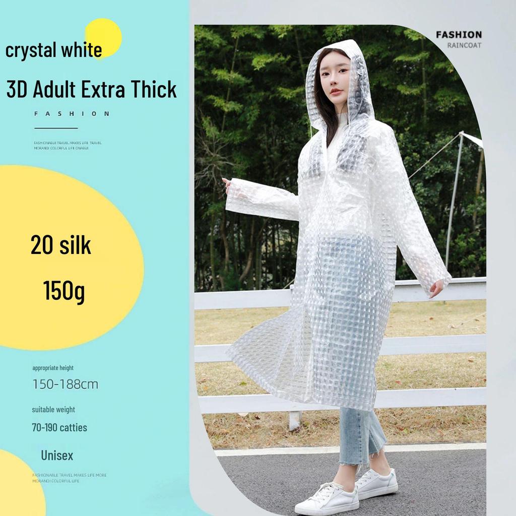 Reusable Full-Length Women's Raincoat for Outdoor Use