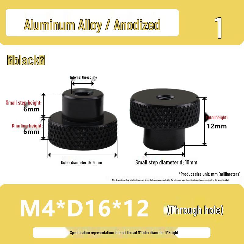National Standard Aluminum Knurled Hand-Twist Nut M3-M10