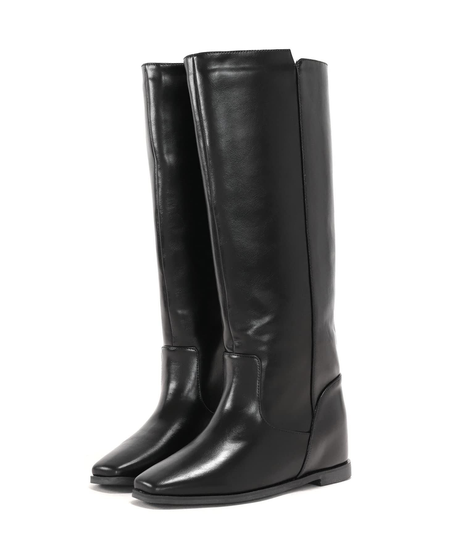 

Прямые длинные сапоги на каблуке 3 см для женщин [Sest], LL, черные, dkb6101-BLK-LL чёрный