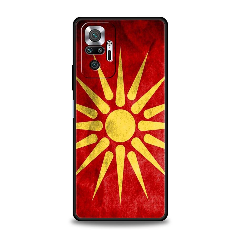 

Phone Case For Xiaomi Redmi Note 14 13 12 Pro Plus 5G 9S 9 10 11 4G 14C 13C 12C 10C 9C 9A Soft Cover Macedonia Flag Redmi Note 13 Pro 4G