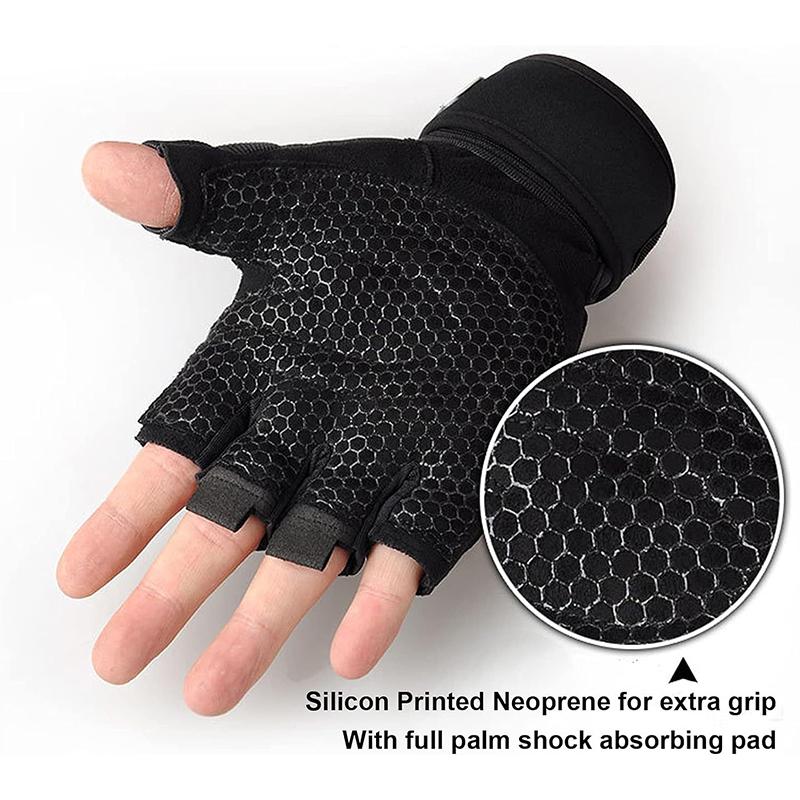 Fitness Half Finger Gloves Men And Women Wrist Guard Sports Dumbbell Riding Non Slip Horizontal Bar Exercise Training