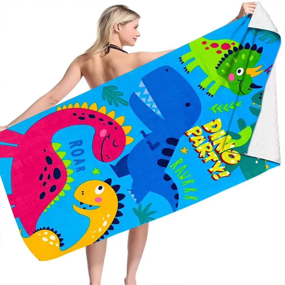Dinosaur Series  Beach Towel Microfiber Bath Towels Yoga Mat Sport Swimming Towels Absorbent Bath Towel For Girl Kids Gifts