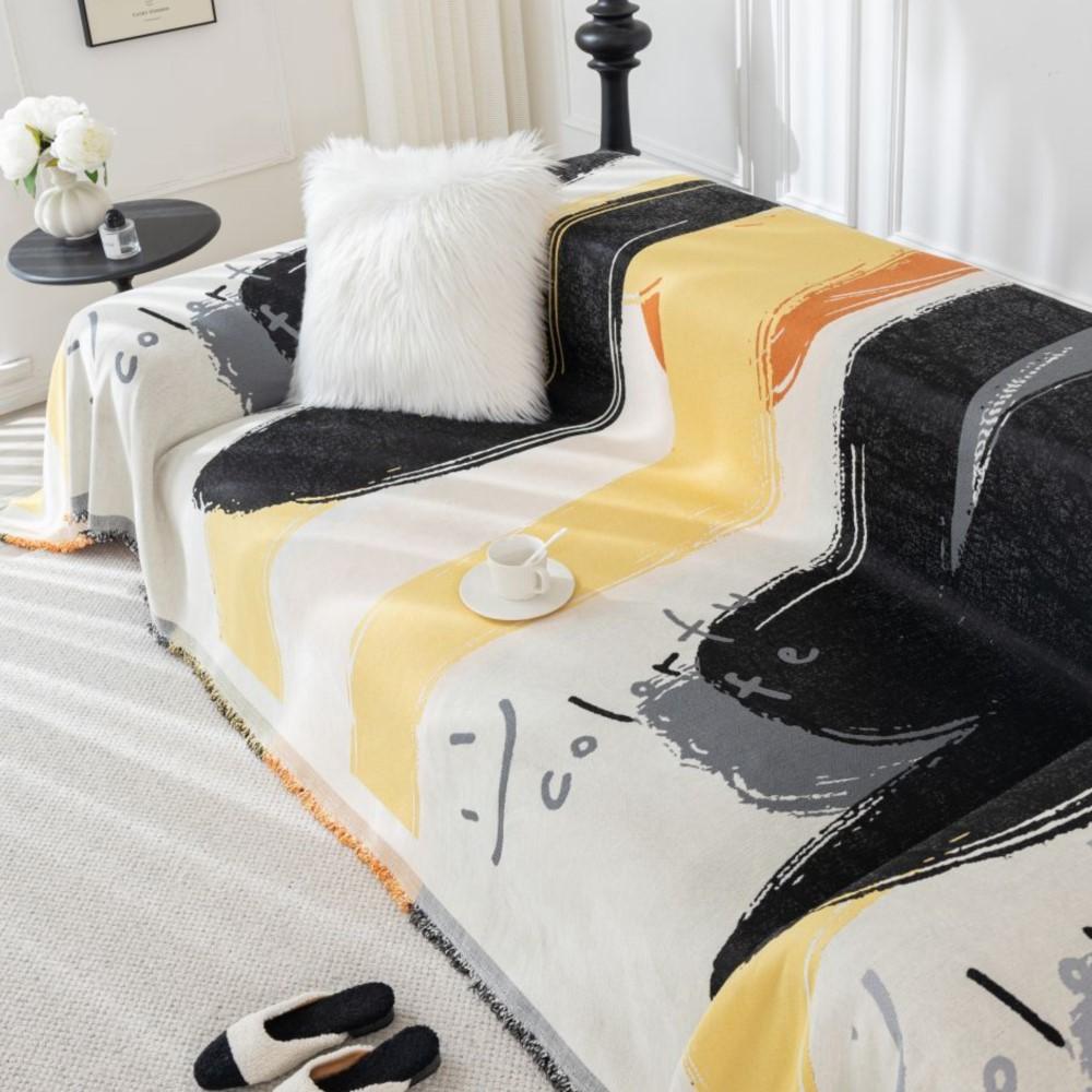 Kolorowy nadruk graffiti Pokrowiec na kanapę Koc na sofę Pełny pokrowiec na sofę Uniwersalny ręcznik na kanapę Dekoracja domu Dekoracja salonu