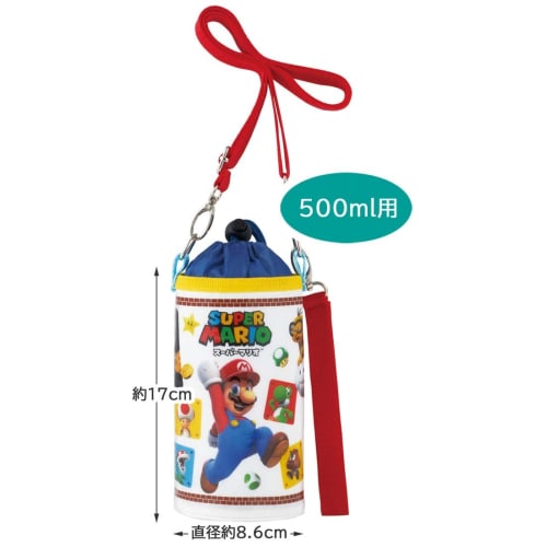 Skater Enamel Plastic Bottle Case for 500ml Super Mario 23 PVPC6-A