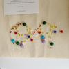 Colorful Fireworks Beaded Ear Clip Earrings - Fun Contrasting Colors, No Piercing Needed
