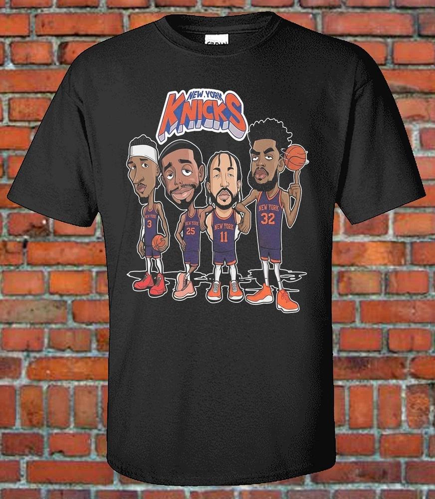 Vintage New York Basketball Brunson Cartoon Caricature Retro Graphic TShirt M