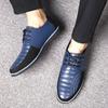 Scarpe Casual da Uomo Marca di Moda Classiche Casual da Uomo Scarpe in Pelle PU Nere Vendita Calda Traspiranti da Lavoro con Lacci Scarpe da Uomo Taglia Grande