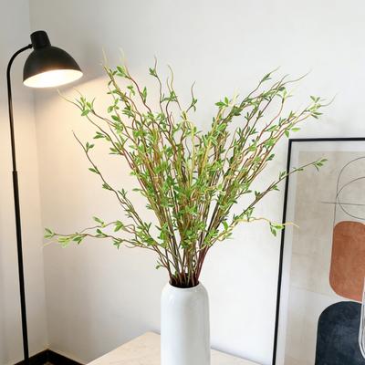 Ramos de Folhas Verdes Artificiais Realistas Galho de Folhas Simuladas Galhos de Folhagem Falsa para Preenchimento de Vaso Decoração de Casa Escritório Casamento