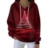 Women's Fashion Casual Hooded Loose Printed Long Sleeve Sweatshirt
