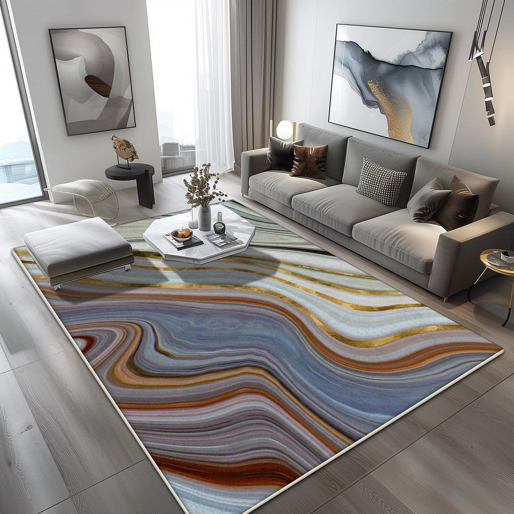 Nordic Luxury Large Living Room Carpets Abstract Decoration Home Sofa Bedroom Rug 200x300cm Lounge Cloakroom Non-slip Floor Mat