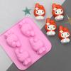 Food Grade Silicone Mold My Melody Cinnamoroll Summer Diy Ice Chocolate Cake Baking Shape Fixation Tool Heat-Resistant