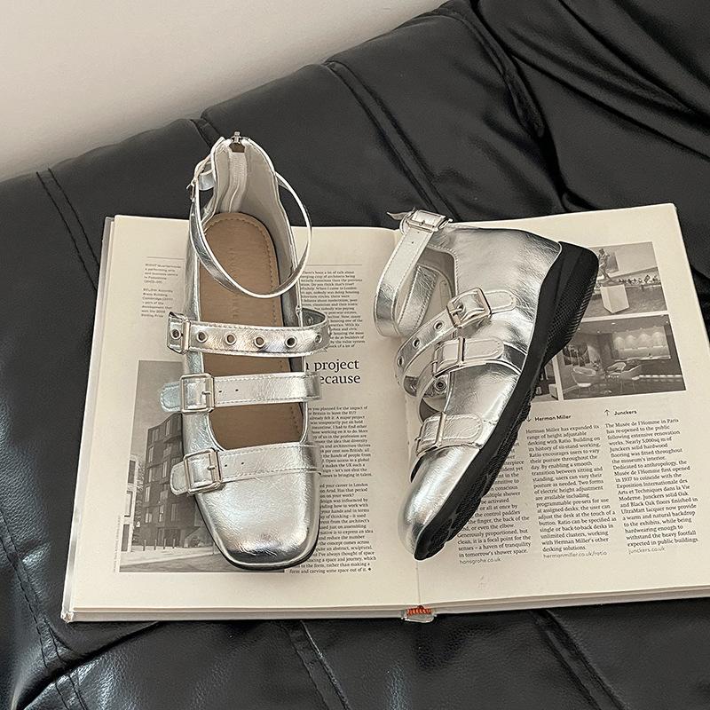 

2025 новые летние туфли Мэри Джейн на серебряной платформе, увеличивающие рост, из маленькой кожи, одинарные туфли, женские, французская юбка + ботинки 39 серебряный