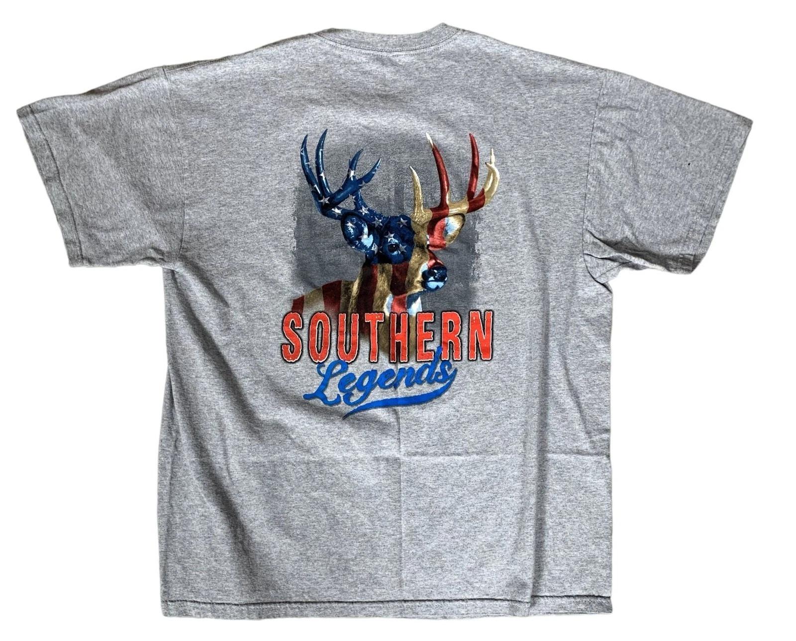 

Southern Legends Patriotic Buck Grey T-Shirt Size XL M