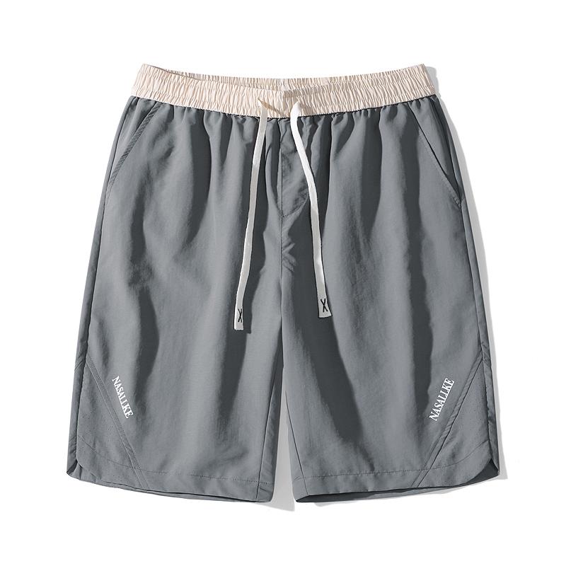 Men's Summer Ice Silk Quick Drying Shorts Thin Loose Sports Pants Men's Five Quarter Pants