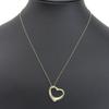 TIFFANY&Co. Open Heart Necklace Long K18 Yellow Gold/diamond 7.8g Women Used