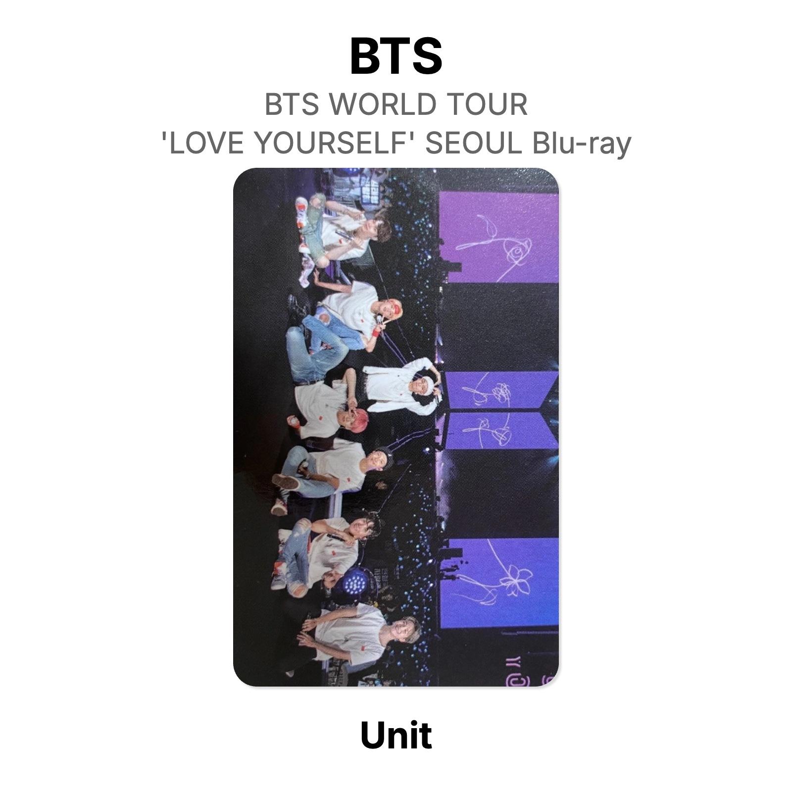 BTS Unit BTS WORLD TOUR LOVE YOURSELF SEOUL Blu-ray Official Photocard Unit