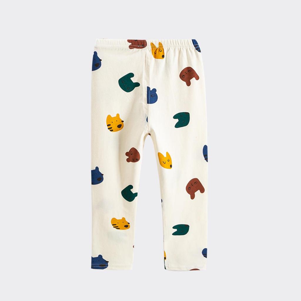 2025 Herbsthose für Kinder, Klasse A, Lycra & Reine Baumwolle, Cartoon-Print, Eng anliegend, Unisex, Warme Funktionsunterwäsche