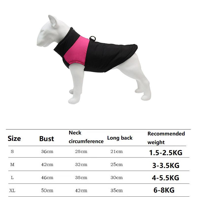 Winter Pet Dog Warm Waterproof Coat Puppy Clothing Vest Jacket For Small Medium Large Dogs Golden Retriever XGMY07