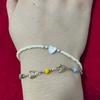 Simple Temperament White Natural Shell Heart Shape Rice Beads Beaded Bracelets Anklets for Women Charm Jewelry Accessories Gifts