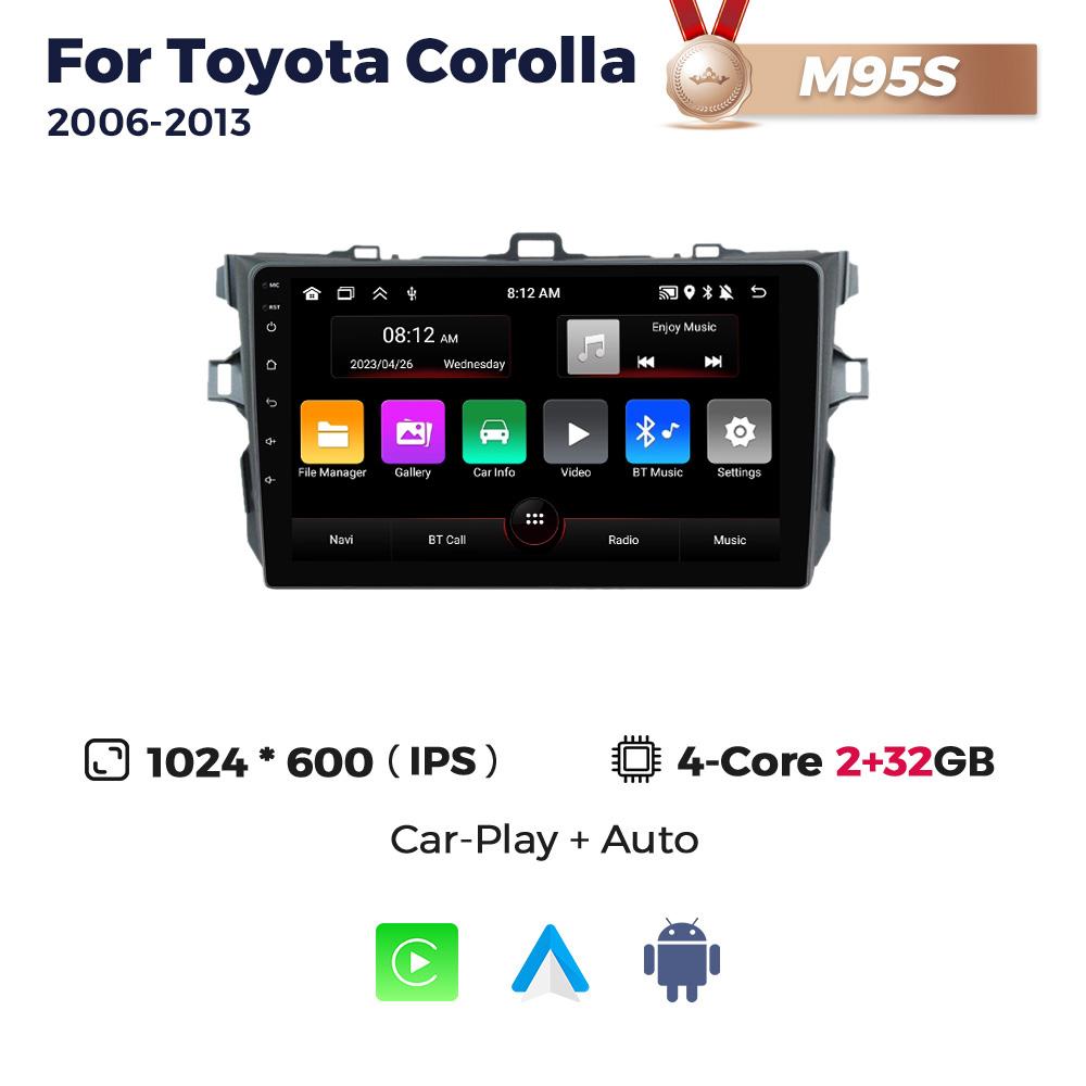 Navifly 8Core 2Din Android Car Radio Multimedia Video Player For Toyota Corolla E140 150 2006-2013 Autoradio BT Carplay Auto GPS