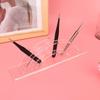Acrylic Transparent 6 Holes False Eyelashes Grafting Tweezers Rack Display Stand Storage Rack