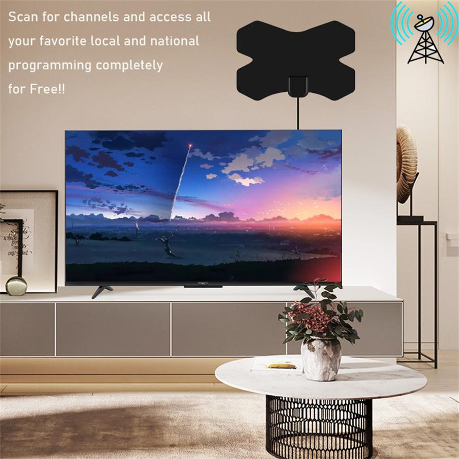 HDTV Antenna Indoor TV Antenna Range up to 150 Miles with Amplifier Signal Booster