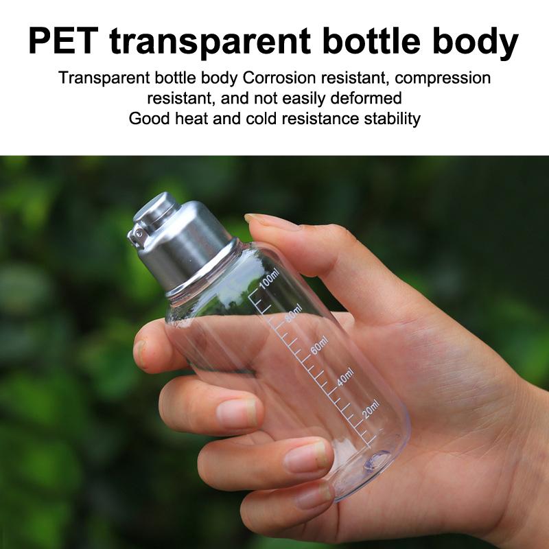 1/5 Stück 100 ml Klare Angel-Aufbewahrungsflasche Mit Skala Transparente Haustierflasche Mit Deckel Versiegelter Behälter Angelzubehör