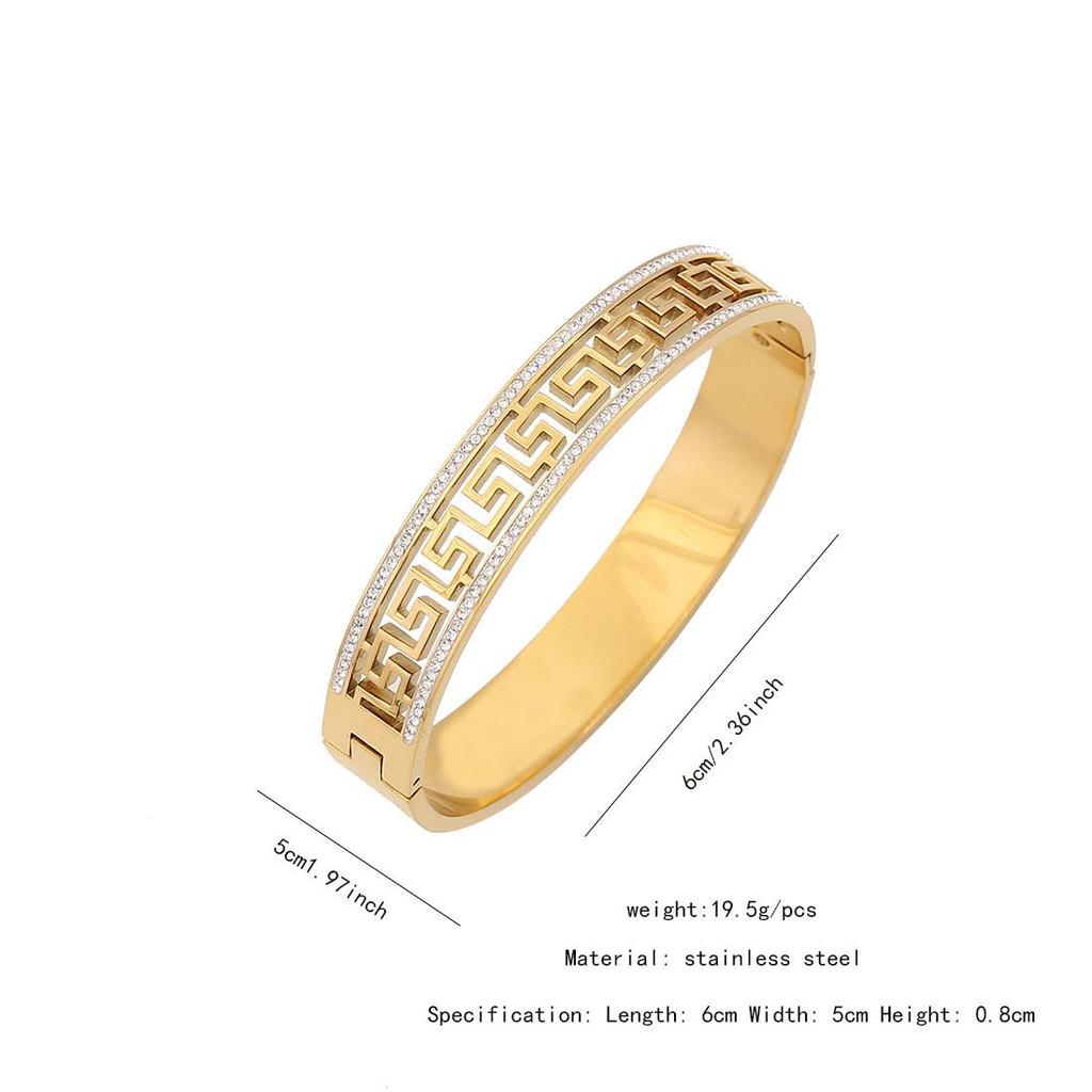Eis Süßes Voll Diamant Schlangenarmband mit Zirkonia-Blumen – Edelstahl Europäischer & Amerikanischer Modeschmuck