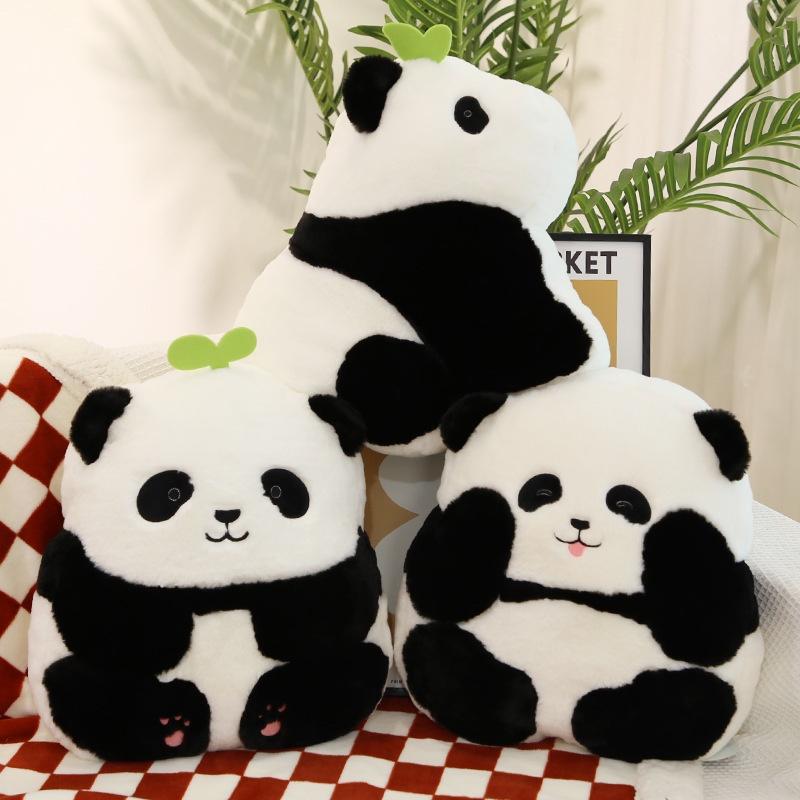 Panda Hua Hua Plush Toy Realistic Stuffed Panda Pillow For Kids And Adults