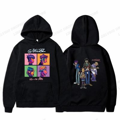 Ανδρικά Μόδα Φούτερ Παιδικά Hip Hop Φούτερ Unisex Παλτό Γυναικεία Αθλητικά Ρούχα Unisex Φούτερ Ρούχα Γυναικεία Αθλητικά Σετ Ροκ Μπάντα Gorillaz Φούτερ