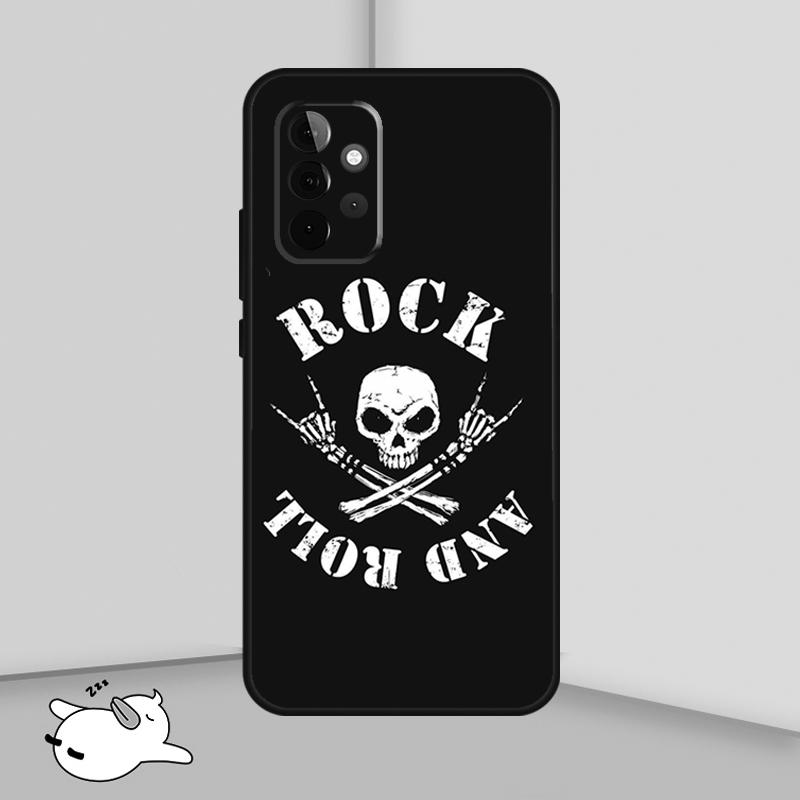 Rock Roll Skull Case For Samsung Galaxy A53 A33 A23 A13 A52 A32 A22 A12 A52S A50 A51 A71 A14 A34 A54 Cover