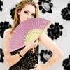 Bamboo Silk Folding Fans, Fabric Handheld Accordion Fans, Vintage Decorative Fans for Dance, Performance, Party, Wedding Decor