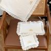 Dust-proof Material Lace Ruffle Placemats Cotton Fabric Soft Flounced Napkins  Home Dining