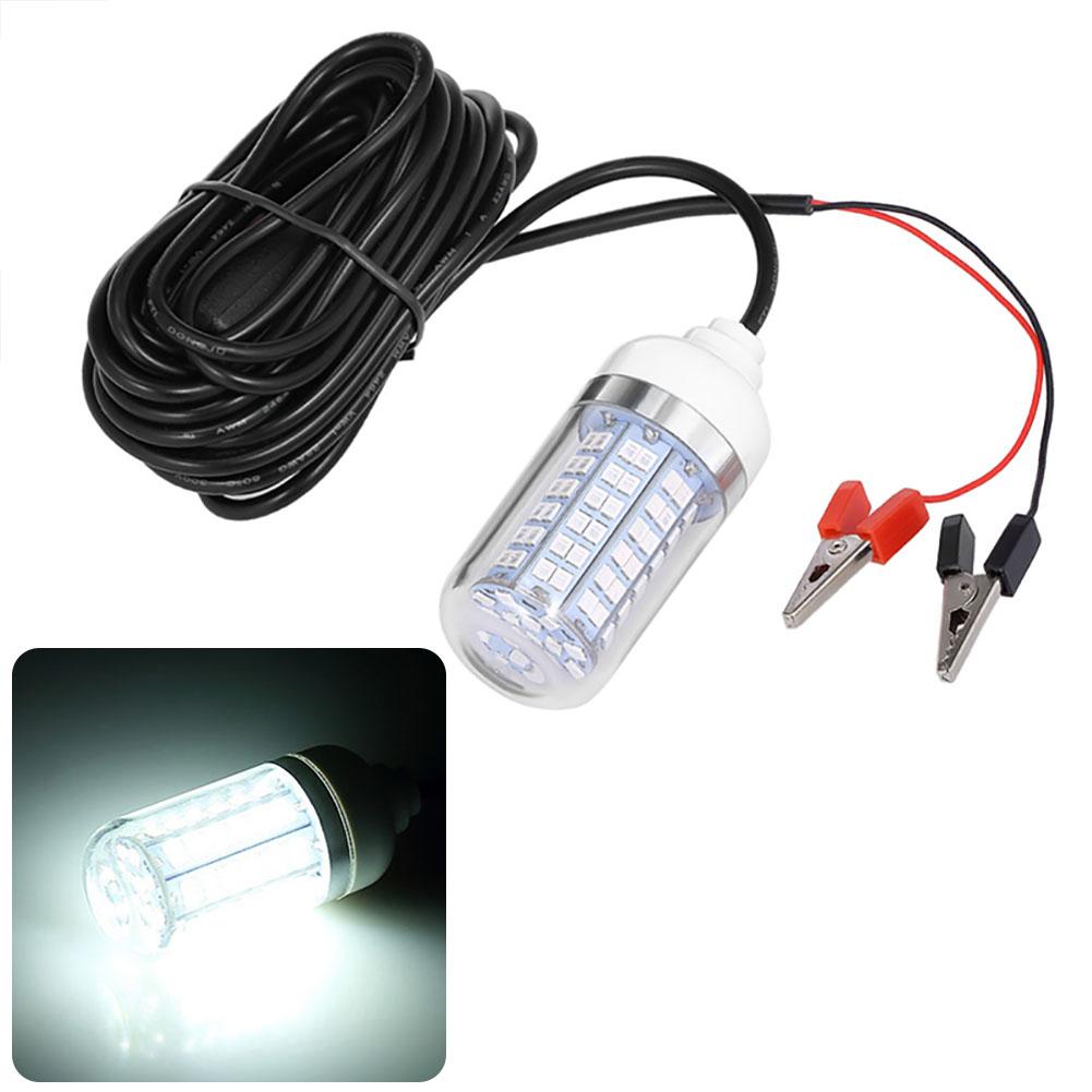 Utomhus LED-fiskeljus undervattensfiskelodslampa Ac/dc12v/24v Vattentät fisklureljus med 5 m nätsladd
