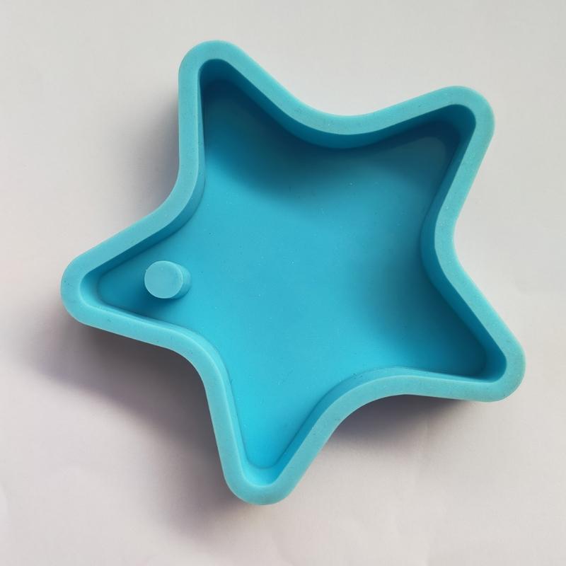 Handmade Glossy for Key Chain Decoration Resin Mold Shiny Star Shape Keychain Resin Mold DIY Crafts Pendant Silicone Mou