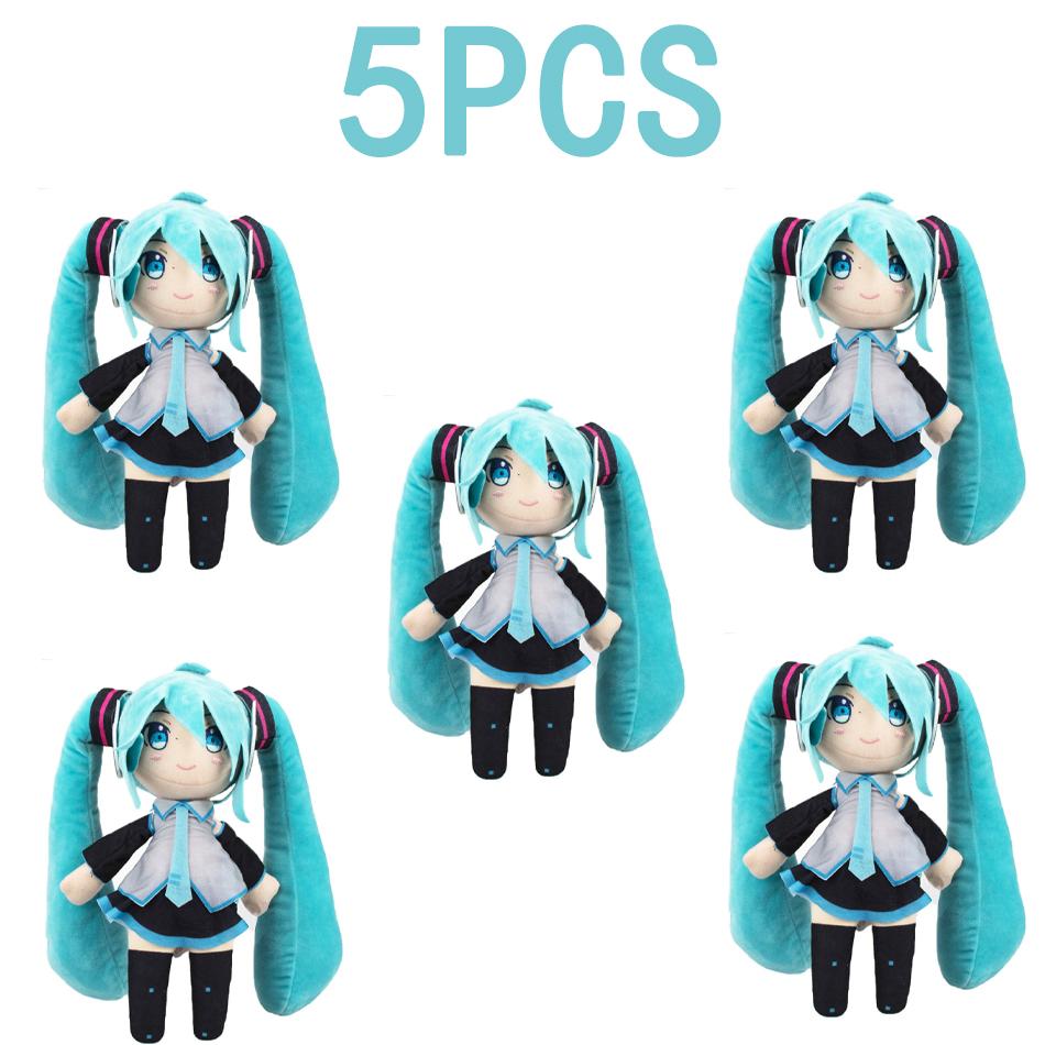 Non-Toxic Adorable Hatsune Miku Plush Fluffy Anime Stuffed Doll With Signature Pigtails Cuddly Figure For Collectors & Gift Giving