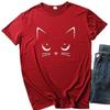 2024 Summer Cat Girl Printed Short Sleeve T-shirt - Casual, Loose Fit Fashion.